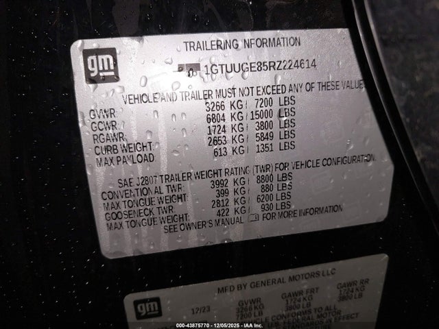 1GTUUGE85RZ224614 GMC Sierra 1500 4wd Short Box Denali