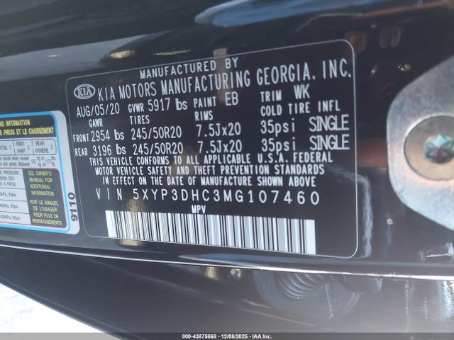 KIA Telluride Ex 2021 5XYP3DHC3MG107460 Image 9