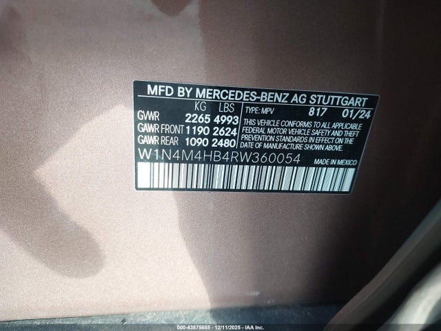 2024 MERCEDES-BENZ GLB 250 W1N4M4HB4RW360054 Photo 8