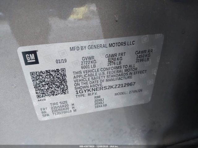 2019 CADILLAC XT5 1GYKNERS2KZ212967 Photo 8