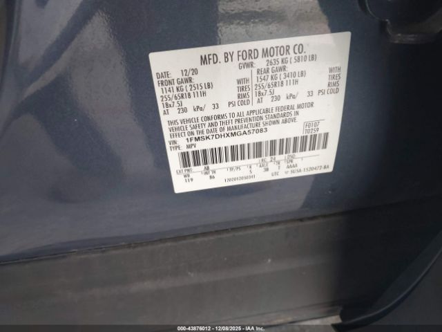 2021 FORD EXPLORER 1FMSK7DHXMGA57083 Photo 8