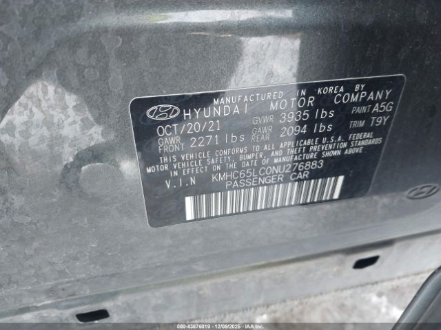 2022 HYUNDAI IONIQ HYBRID KMHC65LC0NU276883 Photo 8