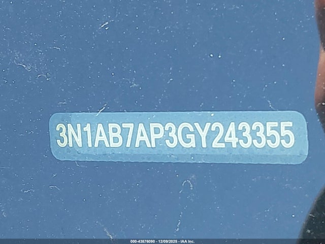 3N1AB7AP3GY243355 Nissan SENTRA SV