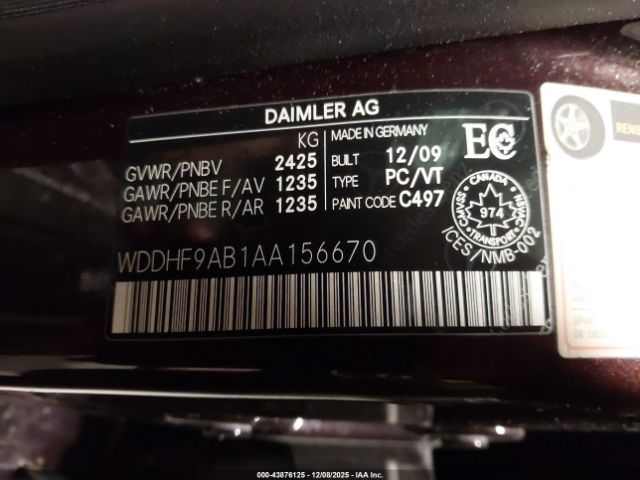 2010 MERCEDES-BENZ E 550 WDDHF9AB1AA156670 Photo 8