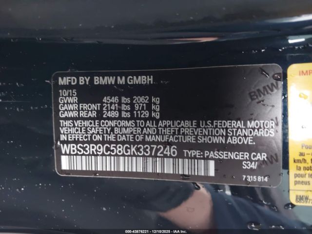 2016 BMW M4 WBS3R9C58GK337246 Photo 8