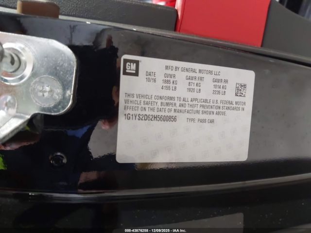 2017 CHEVROLET CORVETTE 1G1YS2D62H5600856 Photo 8