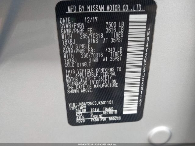 2018 NISSAN ARMADA JN8AY2NC3JX501151 Photo 8