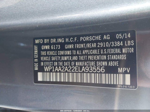 2014 PORSCHE CAYENNE WP1AA2A22ELA93556 Photo 8