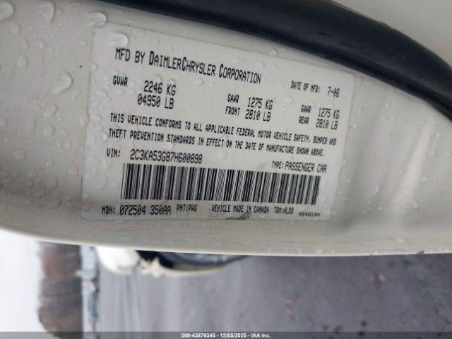 2007 CHRYSLER 300 2C3KA53G87H600898 Photo 8