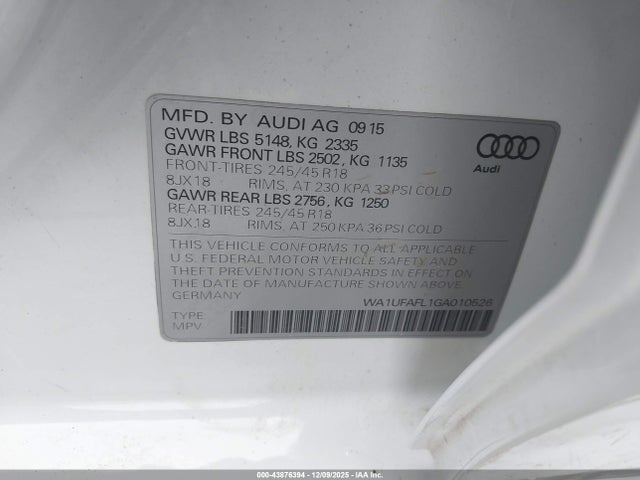 2016 AUDI ALLROAD WA1UFAFL1GA010526 Photo 8