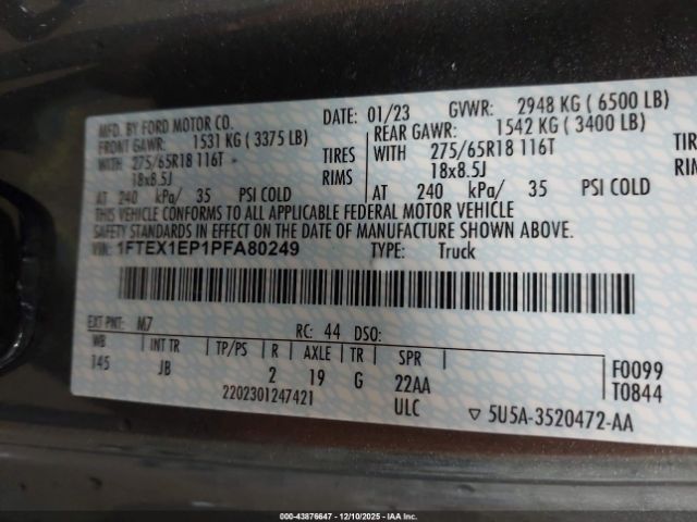 2023 FORD F-150 1FTEX1EP1PFA80249 Photo 8