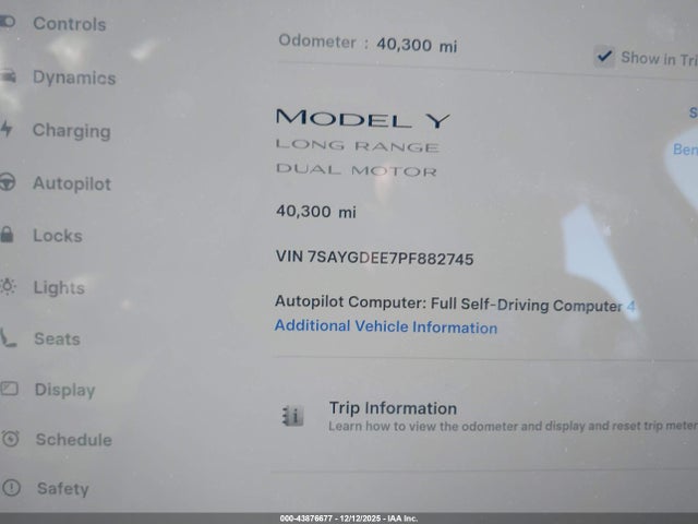 2023 TESLA MODEL Y 7SAYGDEE7PF882745 Photo 6