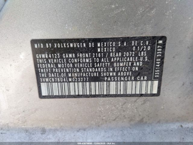 2020 VOLKSWAGEN JETTA 3VWCB7BU4LM023277 Photo 8