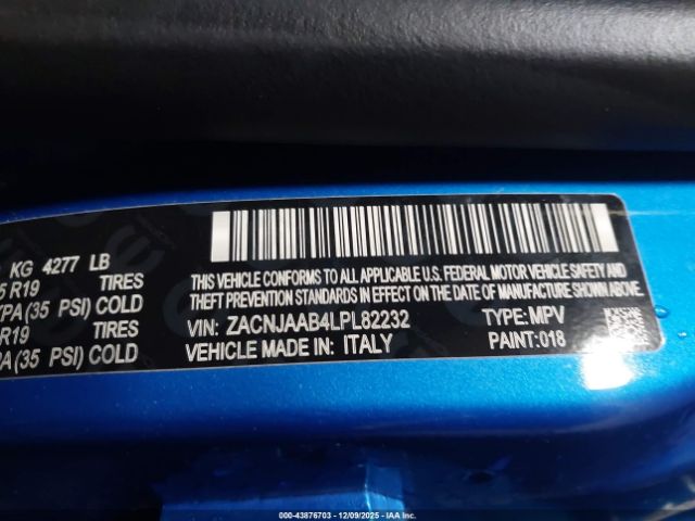 2020 JEEP RENEGADE ZACNJAAB4LPL82232 Photo 8