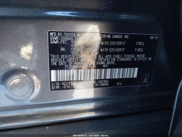 2019 TOYOTA RAV4 2T3F1RFV4KC054724 Photo 8