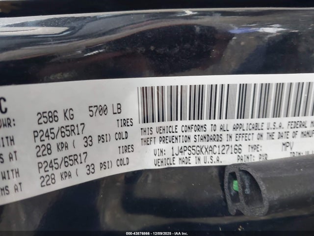 Aukcja sprzedaży 2010 Jeep Grand Cherokee Limited, vin: 1J4PS5GKXAC127166, numer aukcji: 43876866