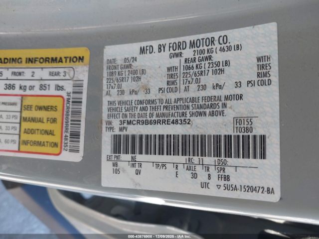 2024 FORD BRONCO SPORT 3FMCR9B69RRE48352 Photo 8