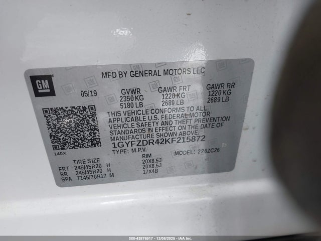 2019 CADILLAC XT4 1GYFZDR42KF215872 Photo 8