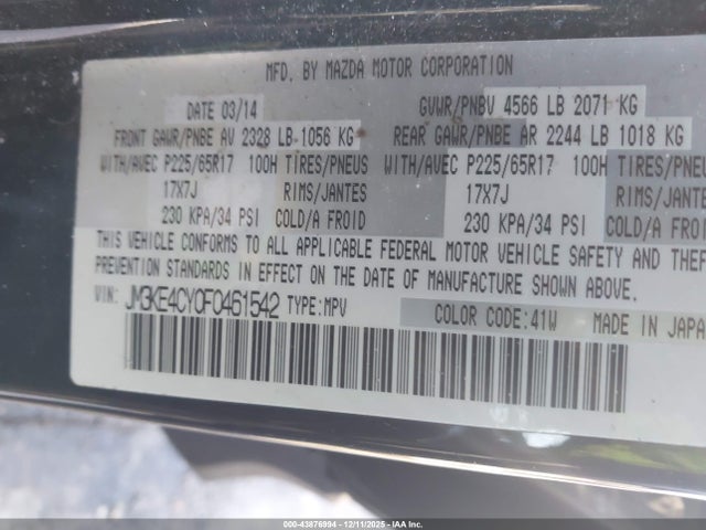 JM3KE4CY0F0461542 Mazda Cx-5 Touring
