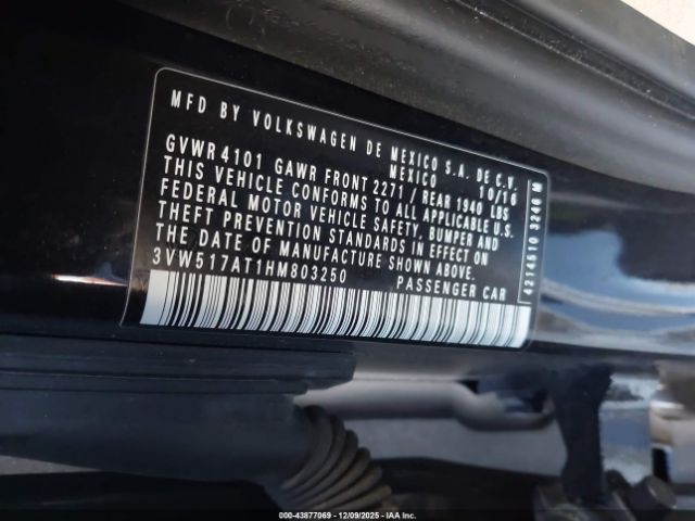 2017 VOLKSWAGEN BEETLE 3VW517AT1HM803250 Photo 8