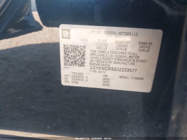 2018 CADILLAC XT5 1GYKNCRS2JZ233577 Photo 8