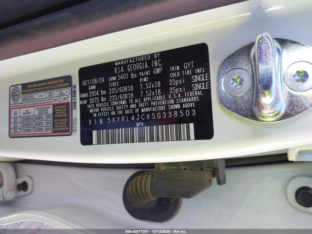 2025 KIA SORENTO 5XYRL4JCXSG338503 Photo 8