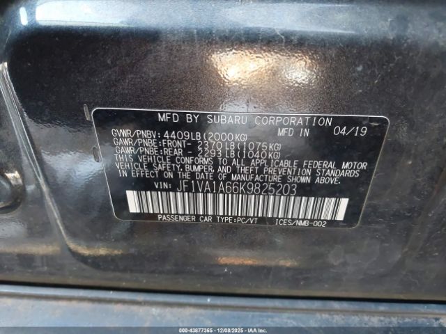 2019 SUBARU WRX JF1VA1A66K9825203 Photo 8