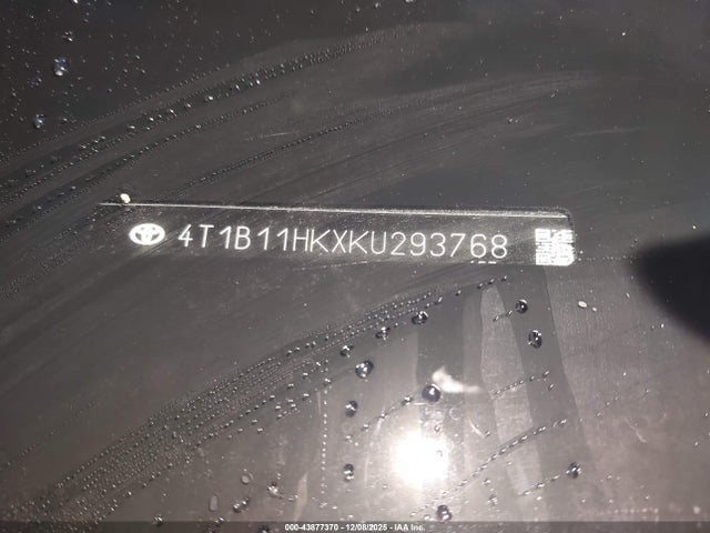 Продажа на аукционе авто 2019 Toyota Camry Se, vin: 4T1B11HKXKU293768, номер лота: 43877370