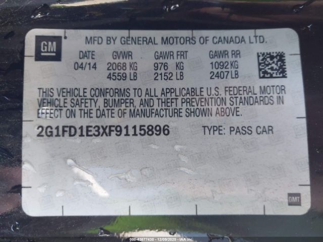 2015 CHEVROLET CAMARO 2G1FD1E3XF9115896 Photo 8