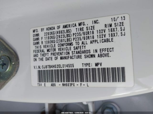 2014 ACURA RDX 5J8TB4H52EL014505 Photo 8