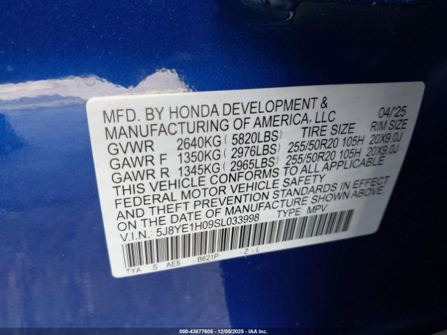 2025 ACURA MDX 5J8YE1H09SL033998 Photo 8