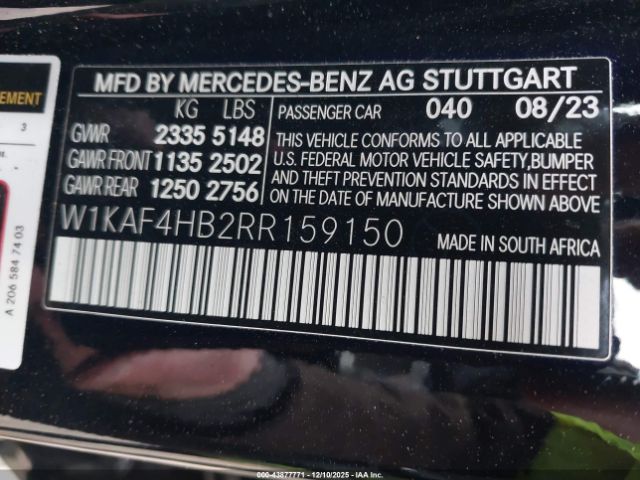 2024 MERCEDES-BENZ C 300 W1KAF4HB2RR159150 Photo 8
