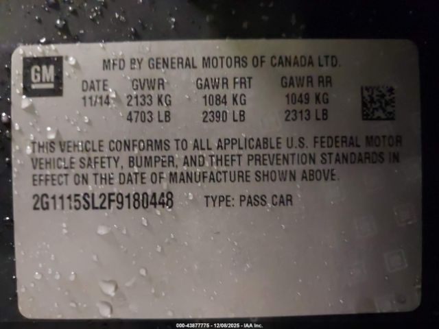 2015 CHEVROLET IMPALA 2G1115SL2F9180448 Photo 8