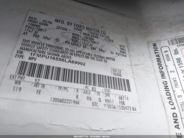 2006 FORD EXPEDITION 1FMPU16556LA69992 Photo 8