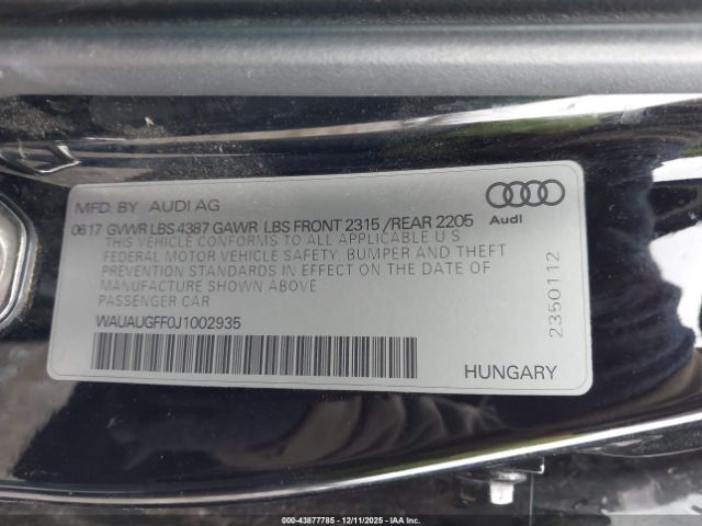 2018 AUDI A3 WAUAUGFF0J1002935 Photo 8