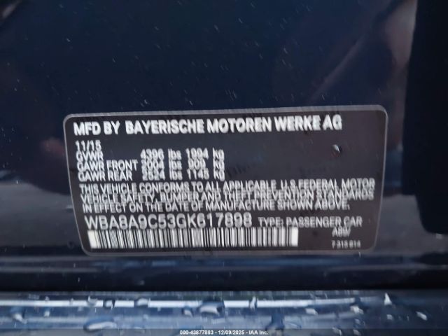2016 BMW 320I WBA8A9C53GK617898 Photo 8