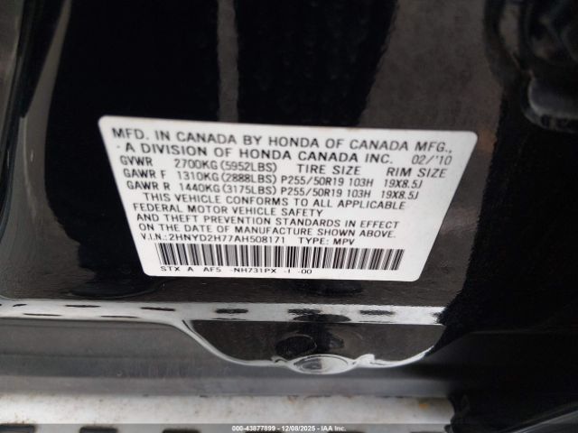 2010 ACURA MDX 2HNYD2H77AH508171 Photo 8