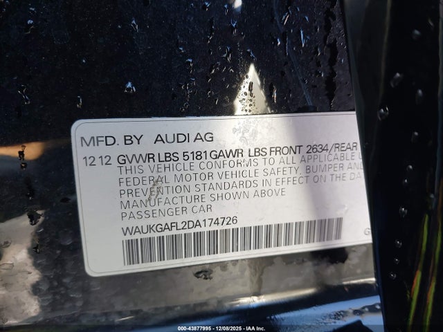 2013 AUDI S4 WAUKGAFL2DA174726 Photo 8