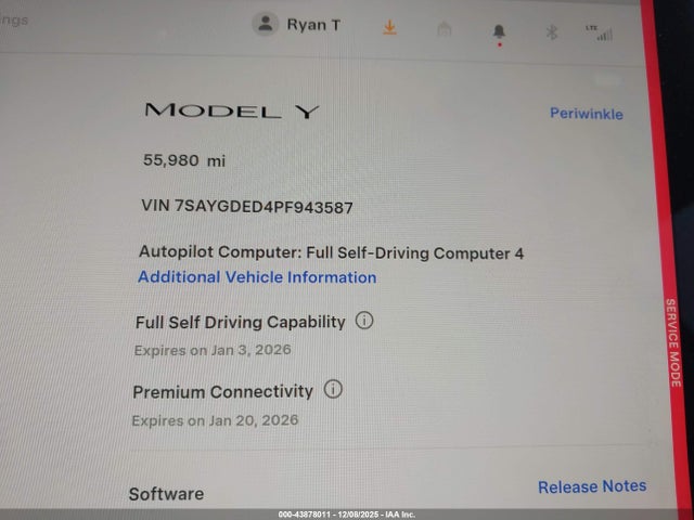 2023 TESLA MODEL Y 7SAYGDED4PF943587 Photo 6
