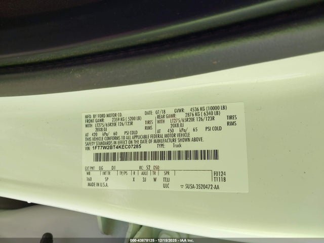 Ford F-250 King Ranch 2019 1FT7W2BT4KEC07285 Image 9