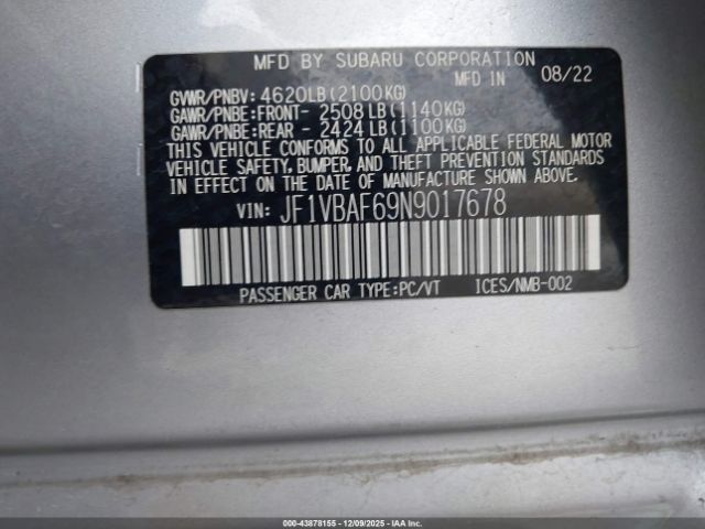 2022 SUBARU WRX JF1VBAF69N9017678 Photo 8