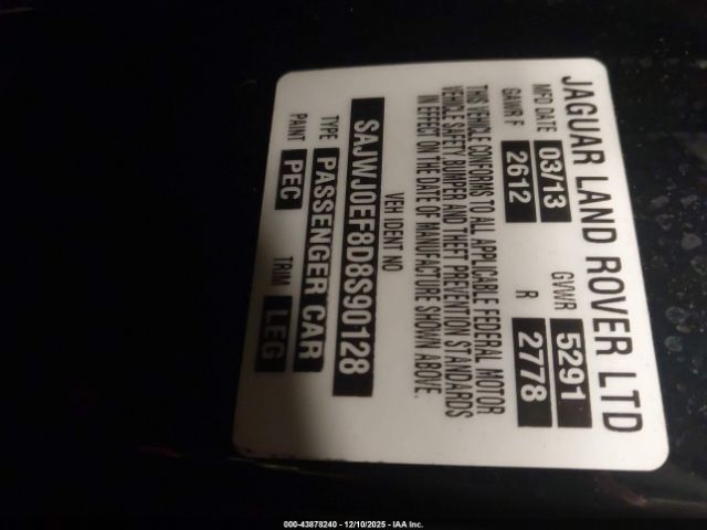 2013 JAGUAR XF SAJWJ0EF8D8S90128 Photo 8