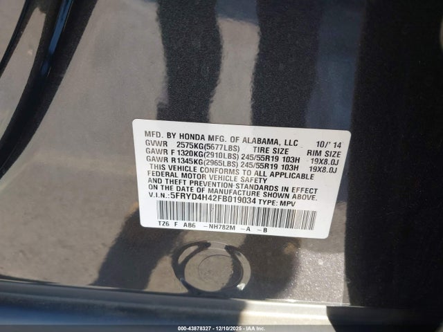 Acura Mdx Technology Package 2015 5FRYD4H42FB019034 Image 9