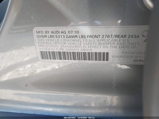 2011 AUDI A6 WAUFGAFB7BN015747 Photo 8