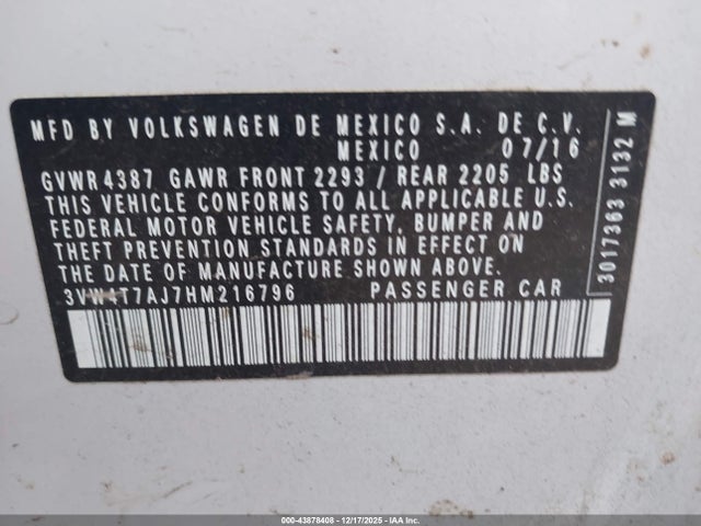 Volkswagen JETTA GLI 2017 3VW4T7AJ7HM216796 Image 9