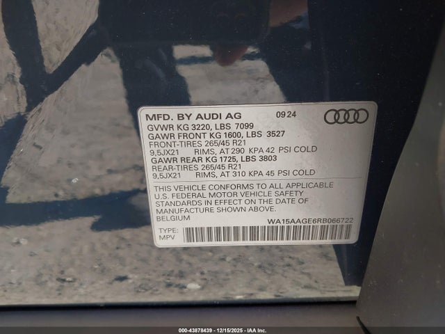 2024 AUDI Q8 E-TRON WA15AAGE6RB066722 Photo 8