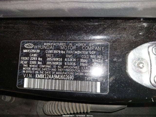 2021 HYUNDAI KONA KM8K12AA9MU602690 Photo 8