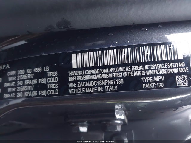 2022 JEEP RENEGADE ZACNJDC18NPN97136 Photo 8