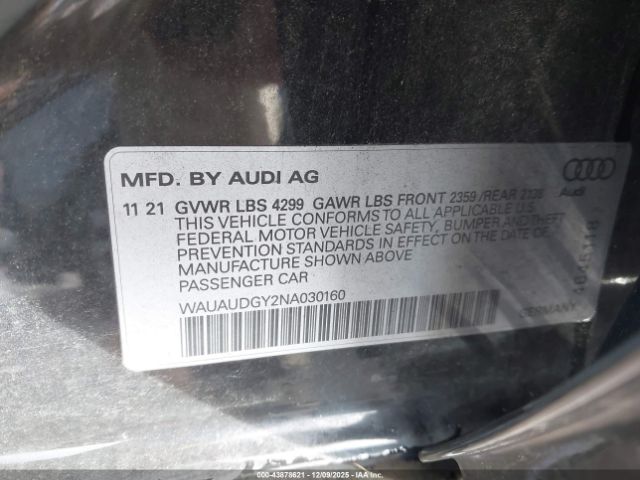 2022 AUDI A3 WAUAUDGY2NA030160 Photo 8