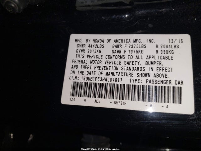 2017 ACURA TLX 19UUB1F53HA007617 Photo 8